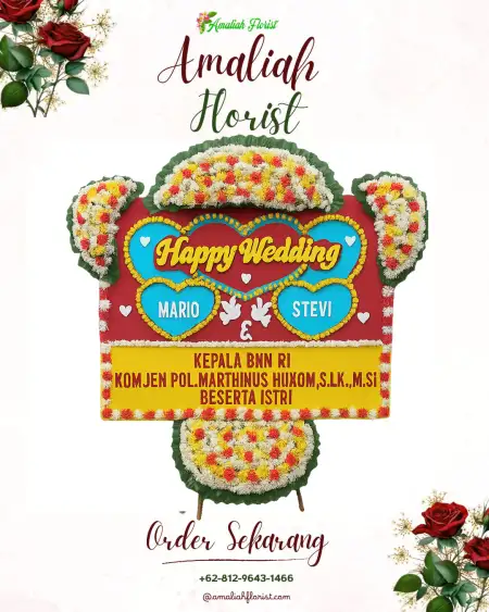 Papan Bunga Pernikahan Candimas